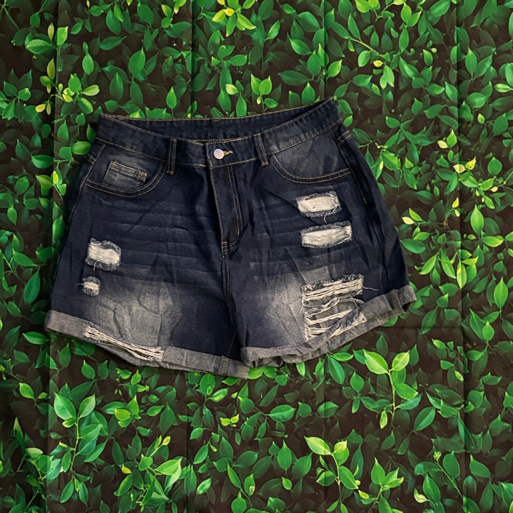Distressed Denim Women's Shorts